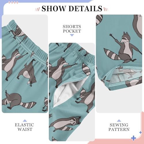 Raccoon Cute Wildlife Animal Boys Pants for Kids Jogger Pants with Pockets S-XL4