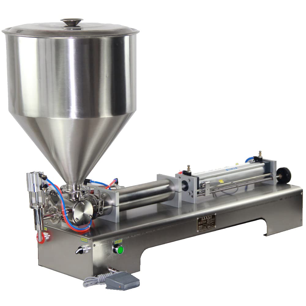 FPPS One Head - Paste Filling Machine Horizontal Piston Filling Machine - Pneumatic Liquid Paste Filling Machine 3.4 oz-34 oz (100-1000 ML)