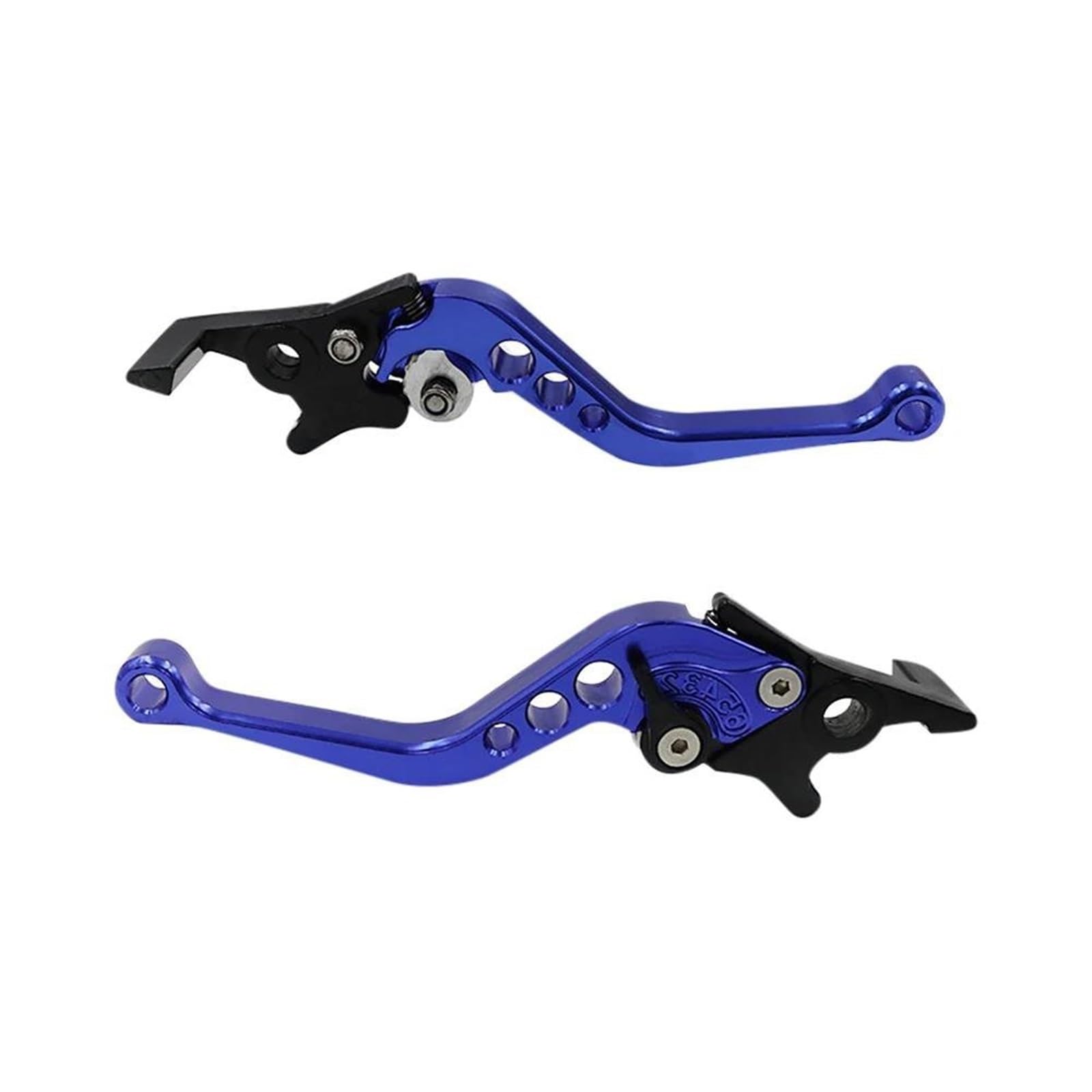 Etekgvyva Blue Clutch Brake Lever Set Universal Motorcycle Brake Handle Adjustable Size Moto Motorbike Modification Clutch Drum Brake Lever Handle(Blue)
