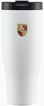 Porsche XL Thermo Mug in Matte White, Stainless Steel 900mL