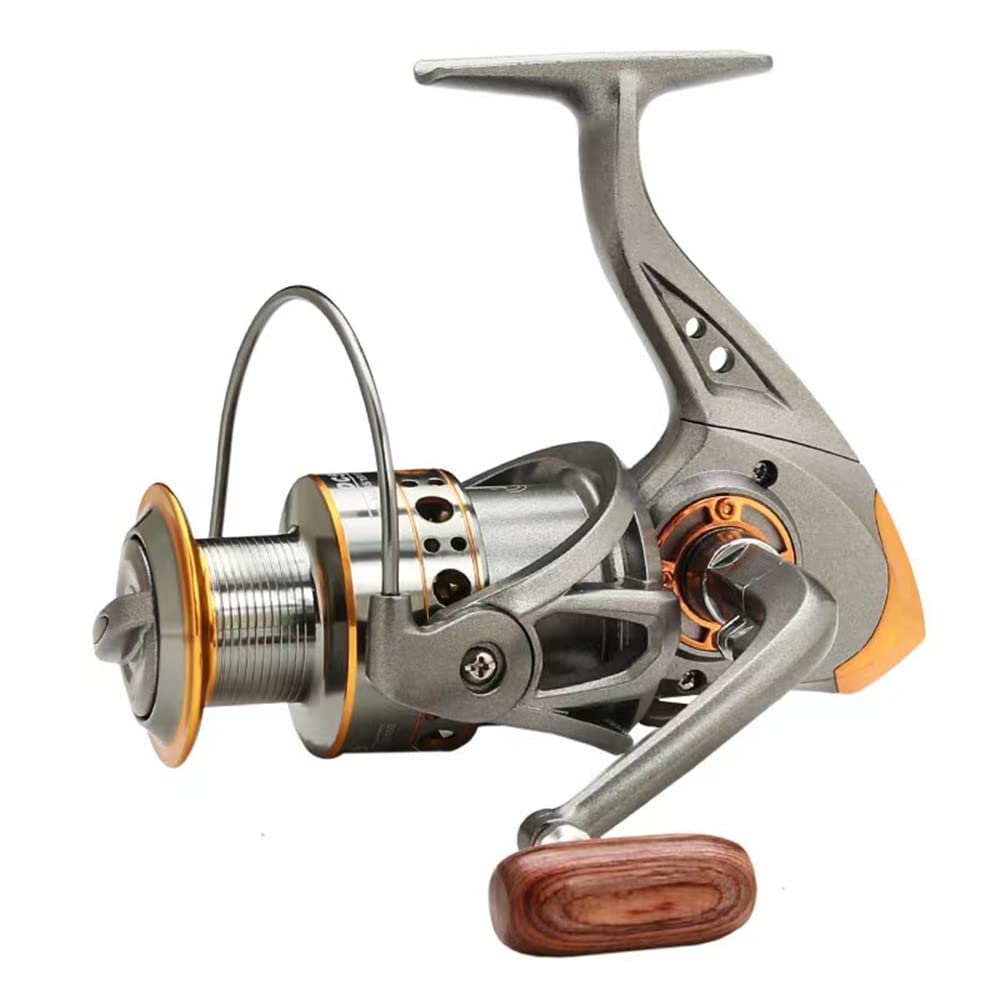 Fishing Reel Spinning,1000-7000 Series Metal Spool Spinning Wheel,for Sea Fishing Carp Fishing,DC6000,Gold : Buy Online at Best Price in KSA