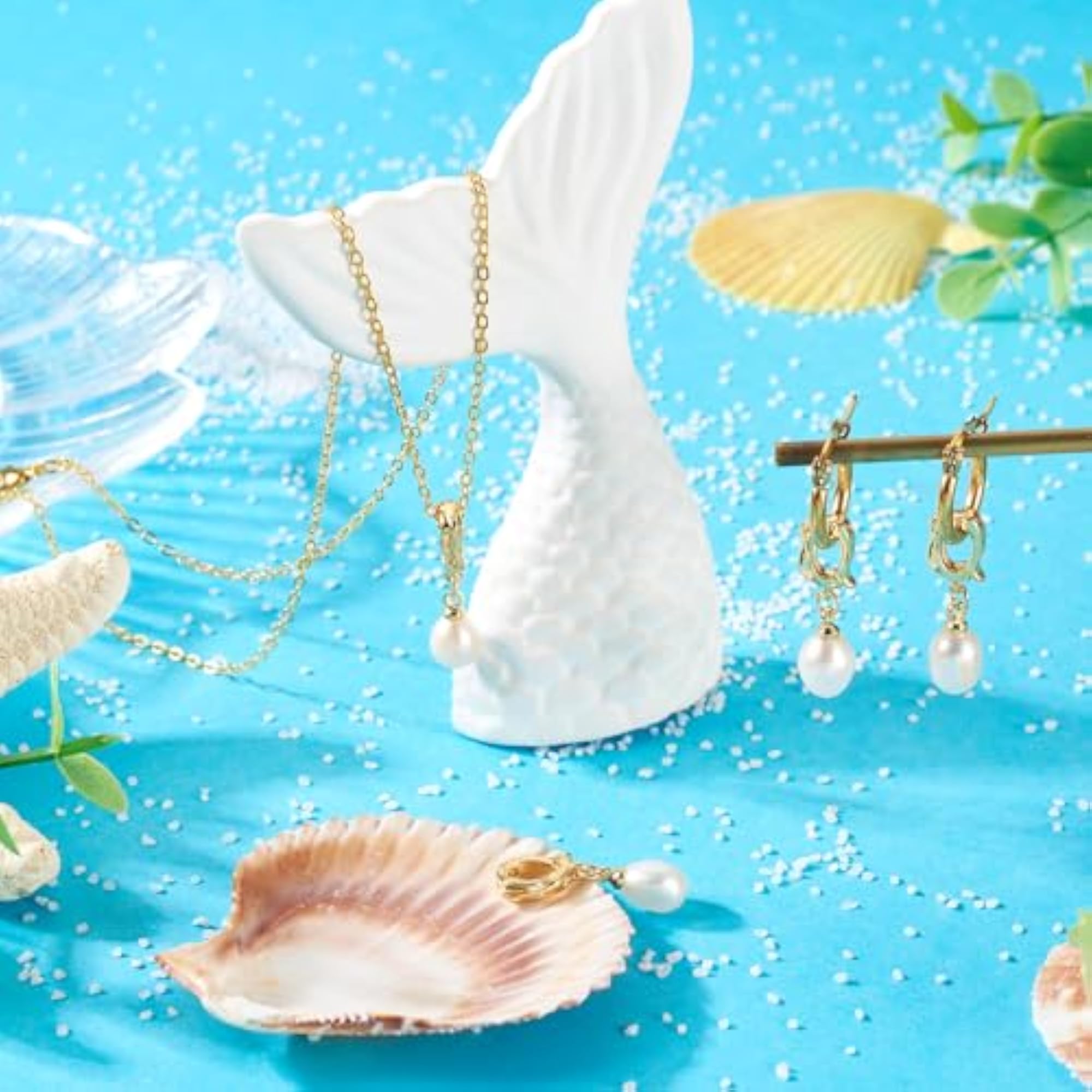 Freshwater Pearl Charms for DIY Crafting, 18k Gold Plated