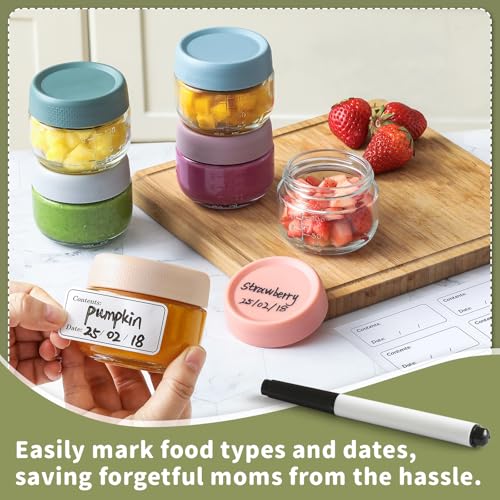 NETANY 6-Pack 4oz Glass Jars