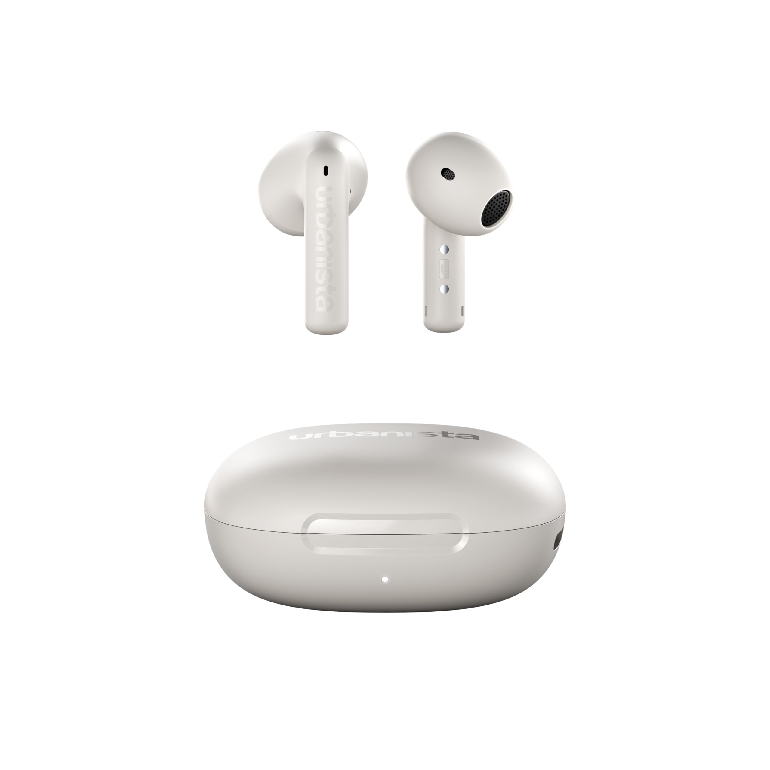 Urbanista Santa Monica - Adaptive Noise Cancelling Earbuds, Bluetooth 6.0, Multipoint Connection, 6 Microphones for Clear Calls - Cloud White