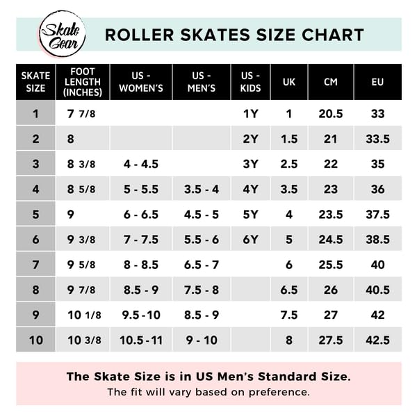 Skate Gear Extra Support Quad Roller Skates for Kids and Adults (Graphic Lavender, Women's 7 / Youth 6 / Men's 6)