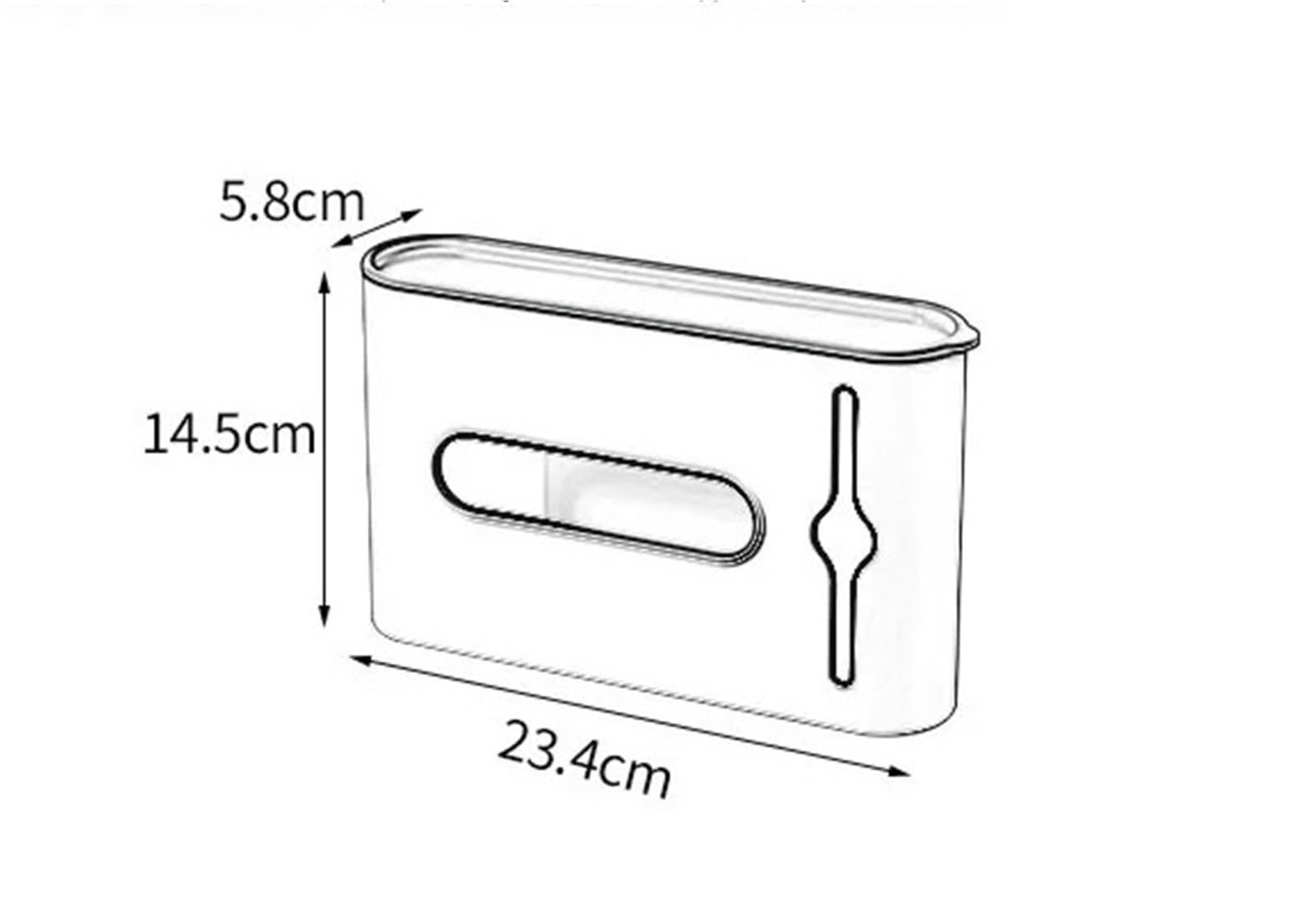 Caja de Almacenamiento Bolsas Basura no Perforada, dispensador plástico montado en la Pared, Caja for baño y Cocina, 2 uds