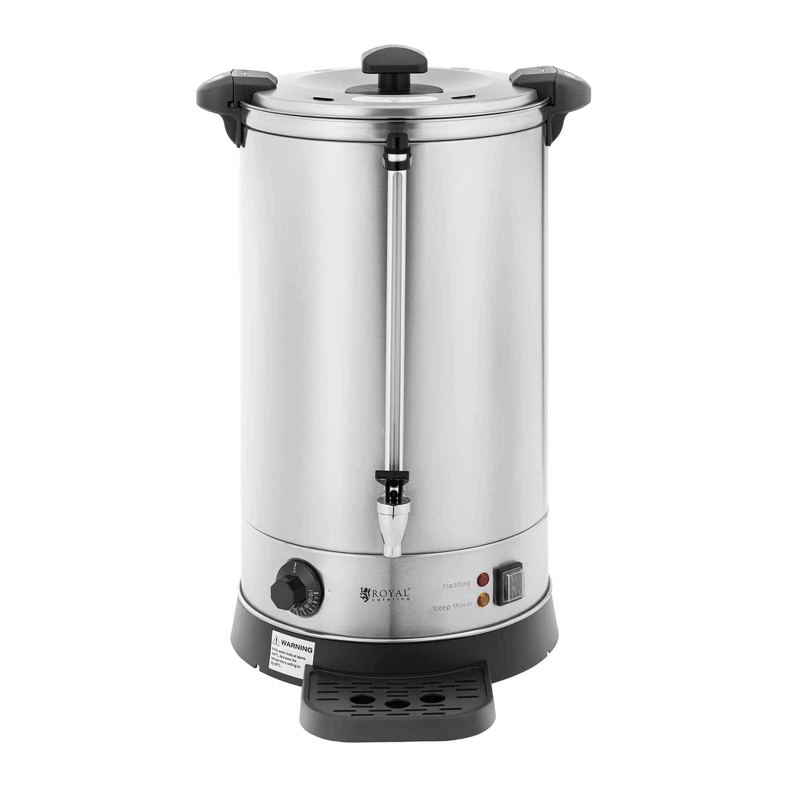Royal Catering RC-WBDW21 Bollitore professionale 19,7 litri 2500 W con vaschetta di raccolta