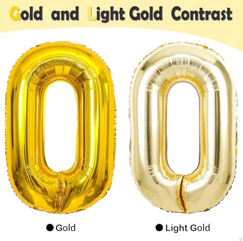 Image of Champagne Gold Number 56 65 Balloon for First Birthday Decorations, 40 inch Huge Light Gold 56th 65th Birthday Balloons Foil 56 Balloon Birthday Party Decor, Anniversary, Party Favors, Supplies