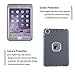 MAKEIT CASE iPad Mini Case iPad Mini 2 3 Case 3in 1 Heavy Duty Protection Combo Hybrid Impact Silicone Hard Case Cover for Apple Ipad Mini 1 2 3 (T-Gray/Light Grey)