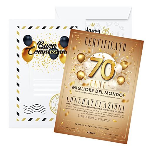 Biglietto Di Auguri Umoristico Per 70° Compleanno – Tema Trump Con Paperino, Interno Bianco Per Messaggio - 3