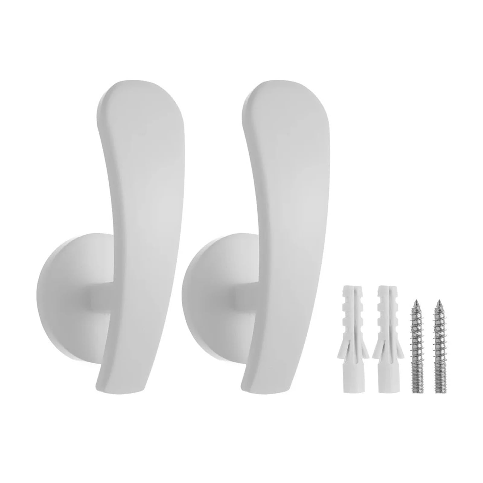 GOXQIT 4 Pcs Hold Curtain Holdback Mounted Hooks Holder Wall Hanger For Home(White)