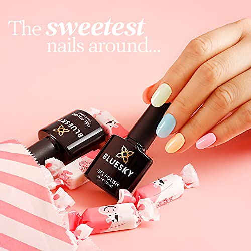 Bluesky Gel Nail Polish Set, Complete Pastel Neon Collection, 6 x 10 ml, Pink, Yellow, Blue, Purple, Green, Peach (Requires Curing Under UV LED Lamp) - Image 4