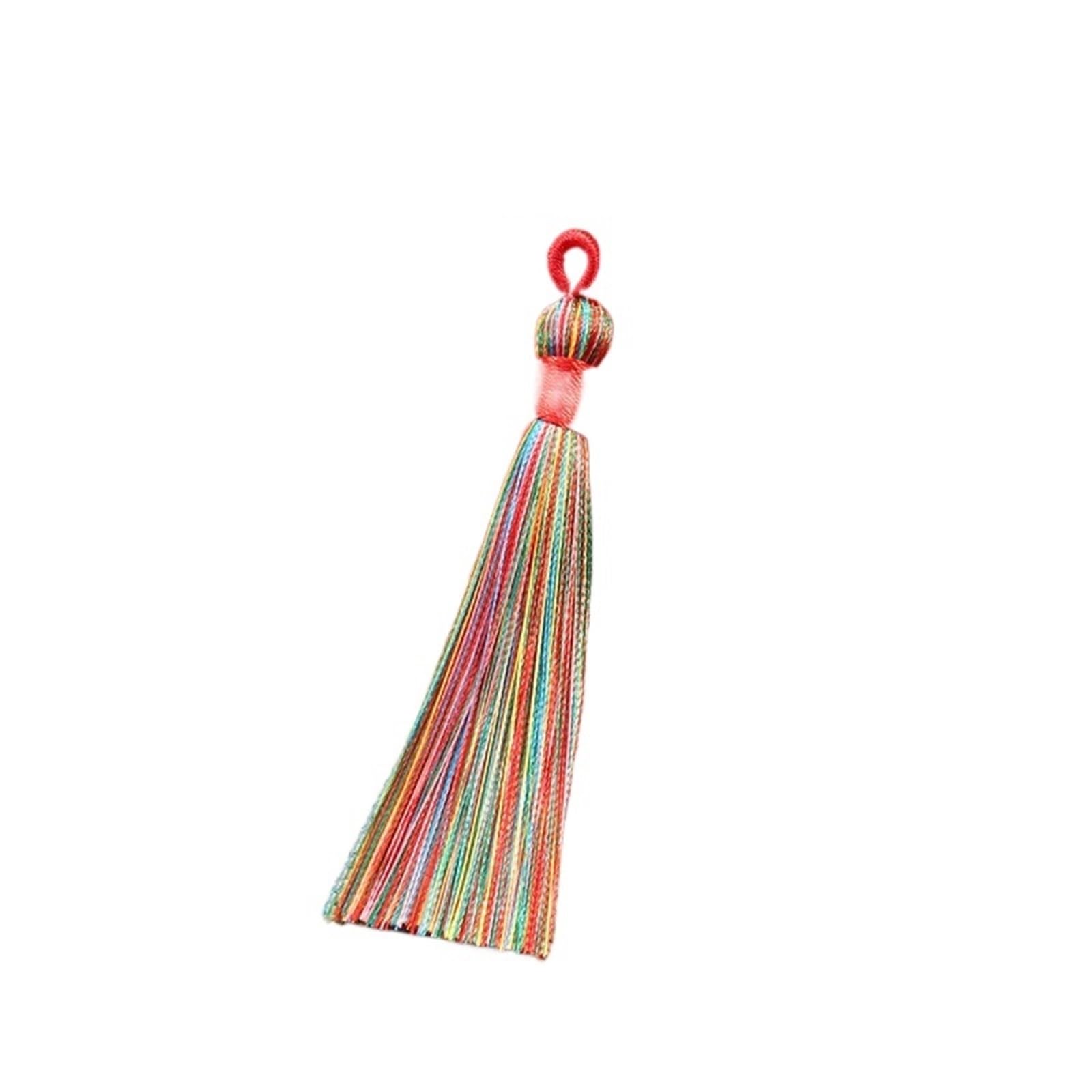 Mini Tassels for Crafts 50PCS 9cm Polyester Silk Tassel Vertical Decoration Home Sewing Curtain Accessories(Coloful)