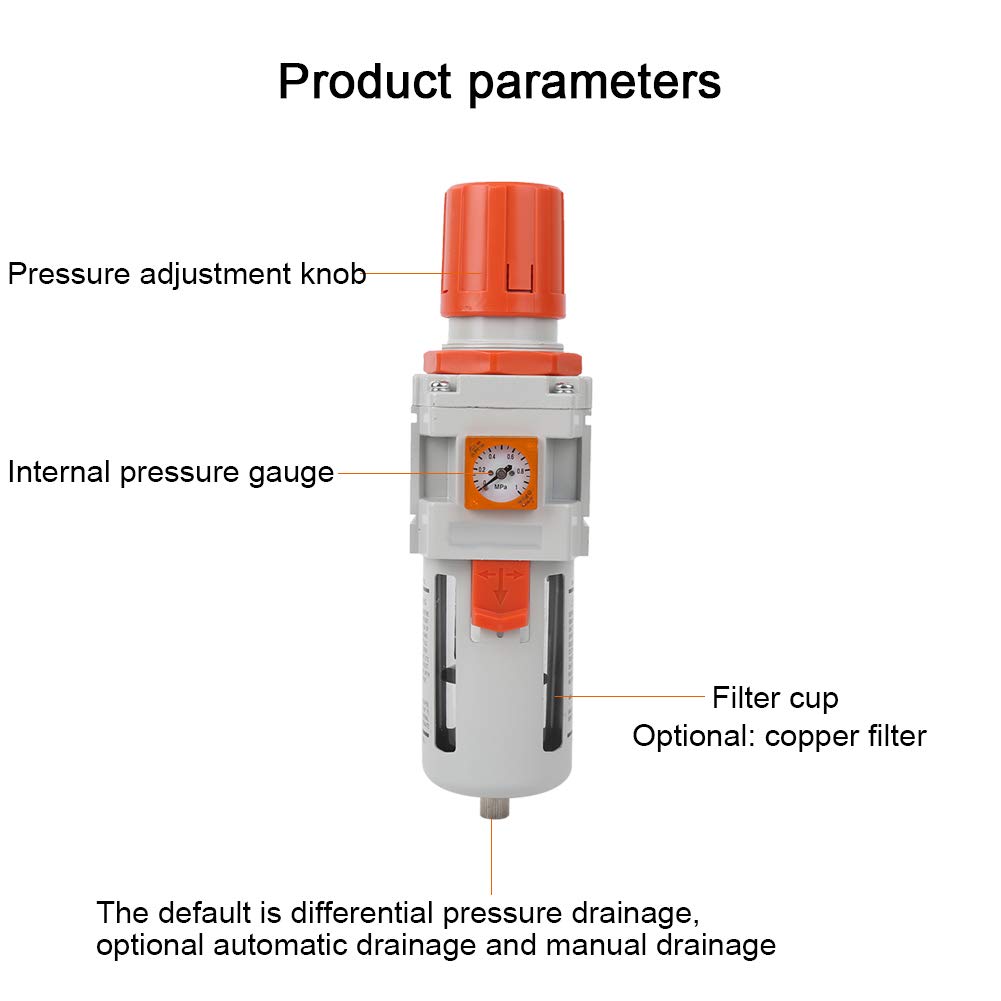 NANPU NW4000 04 G1 Regulador de filtro de aire comprimido de grado industrial de 2 pulgadas Separador de agua y aceite con núcleo de filtro de PE de alta precisión Caudal m