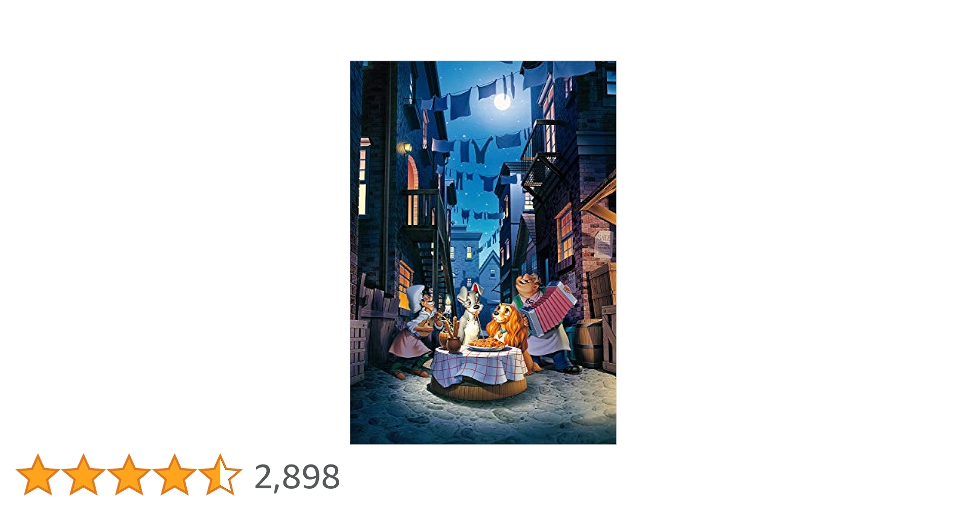 ディズニー わんわん物語　1000ピース ジグソーパズル　ムーンライト ディナー Amazon | テンヨー(Tenyo) 【日本製】 1000ピース 光るピース