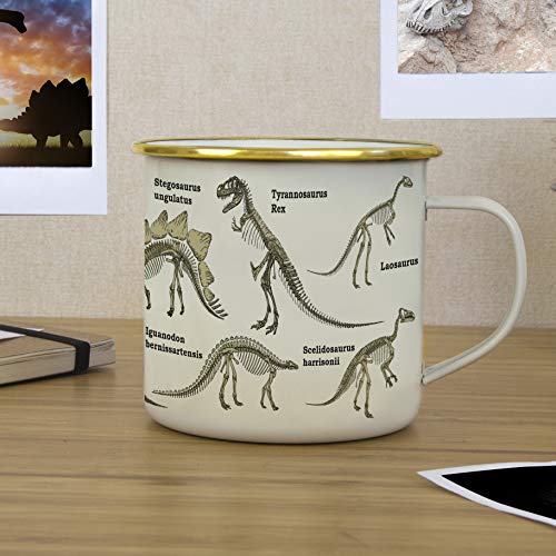 Taza metálica esmaltada camping dinosaurio 500 ml miniatura 3