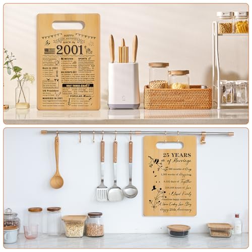 Tabla para cortar rectangular de bambú YeohJoy con asa miniatura 3