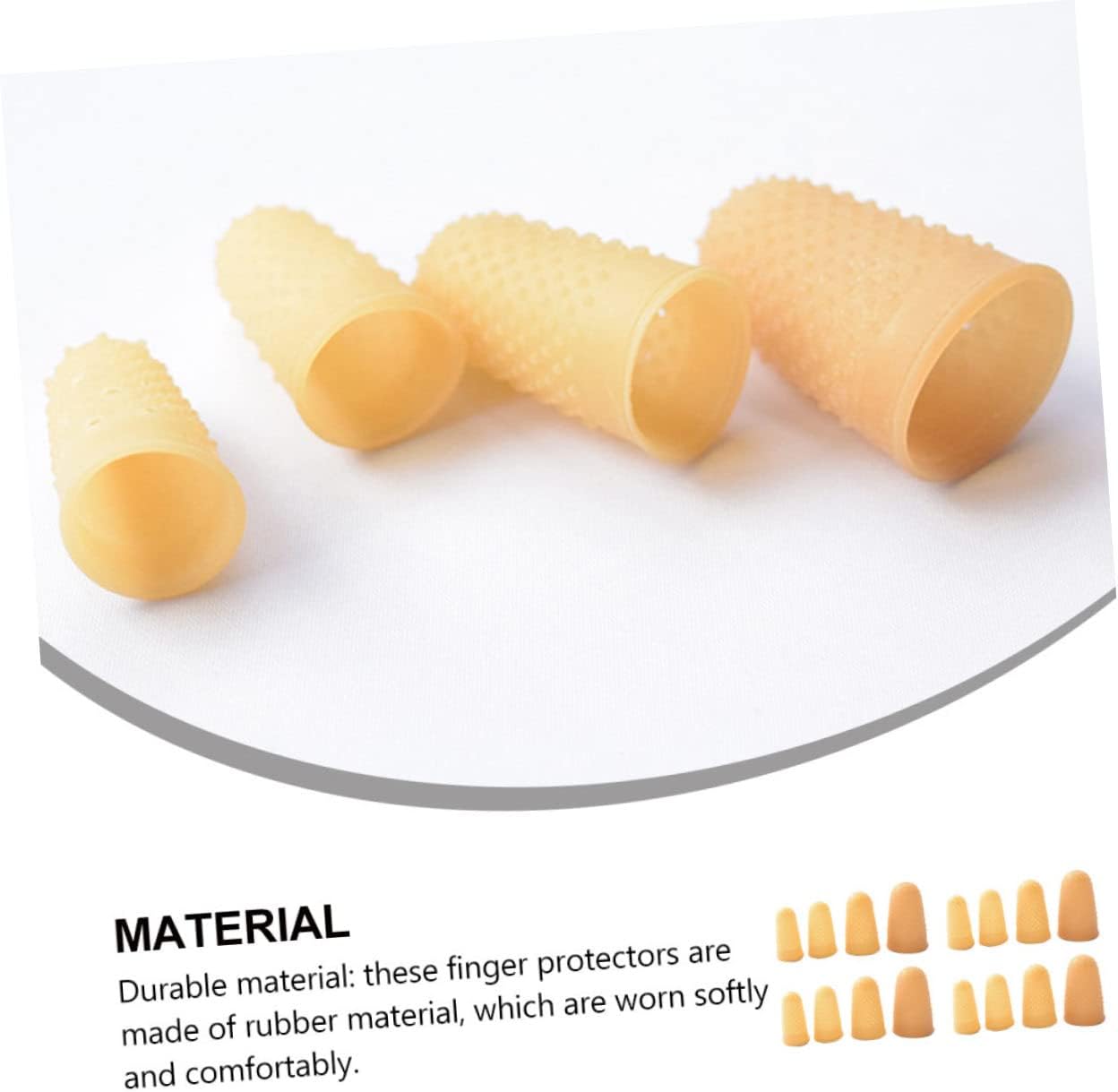 FOMIYES 25pcs Rubber Fingertip Covers Skidproof Finger Protectors Counting Finger Caps for Nail Polish Protector for Hot Glue