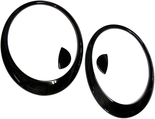 ATEX Pegatinas de cubierta negra brillante (pintado) para Cooper MK2 R56 S 2007  2013 lámpara de luz de cabeza Trim+cubierta de pulverización de agua
