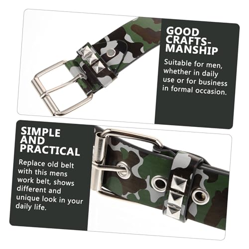 Didiseaon Men Adjustable Fashionable Trouser Belt Camouflage Design for Casual and Formal Wear Artificial Unique Style for Men and Women Camo4
