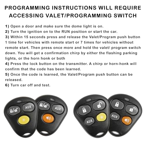 image for KeylessOption Keyless Entry Remote Starter Car Key Fob Alarm for After