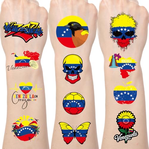 Yoyuspy Venezuela Temporary Tattoos Stickers - 200+ Venezuelan Party...