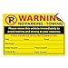 Warning No Parking Towing Move Vehicle Immediately Label Decal Sticker 8