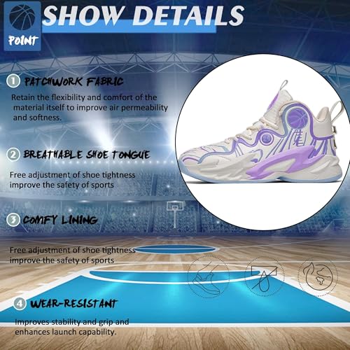 Men's Basketball Shoes are Breathable Fashionable Athletic Non Slip Wear-Resistant Training Boots3