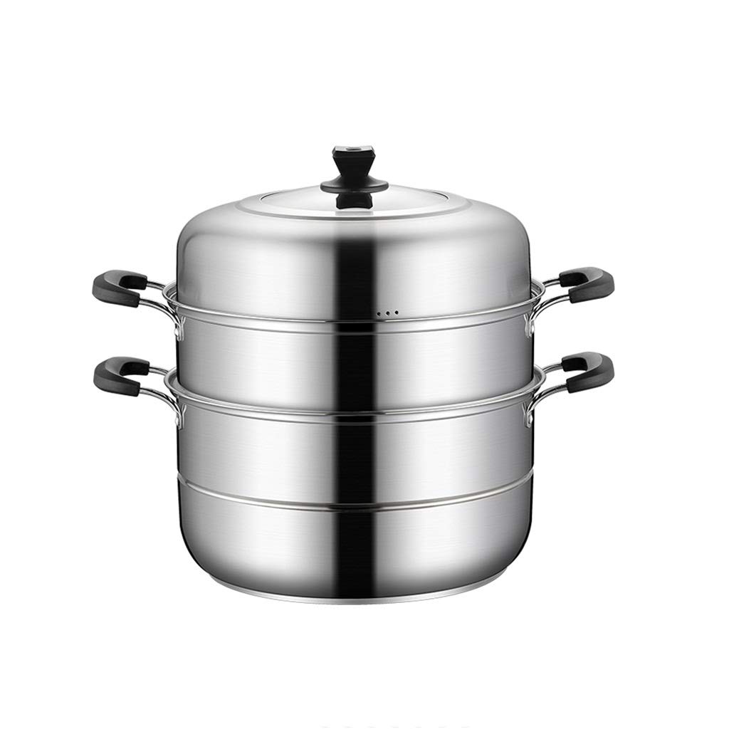 MYUYEE Cooking Pot,Cooking Pot, 304 Stainless Steel Steamer/Soup Pot 3-Layer Large Capacity Household With Steamer 36Cm 38Cm/40Cm Thickened For Gas Stove/Induction Cooker