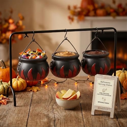 Cauldron Snack Rack Halloween Serving Dishes