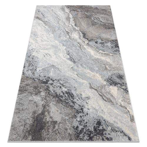 rugsx Tapis Fusion 9613 Tapis de marbre Moderne en Gris Clair & Gris foncé - Salon, Design élégant 280x370 cm