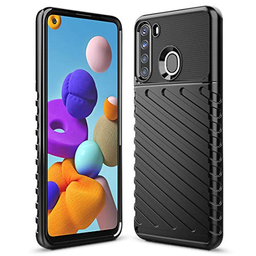 Sucnakp Galaxy A21 Case Samsung A21 Case Shock Absorption Anti Scratch Heavy Duty Durable Drop Protection Cell Phone Cover for Samsung Galaxy A21(US Version)?LT Black?
