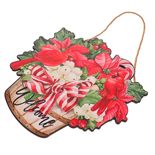 Warmhm 2 Stück Auflistung Frühlings-Außendekoration Retro-Dekor Innendekoration Willkommensschild Für Haustür Kardinalvogel Hängedekoration Ostertür-Hängeschild – Bild 4