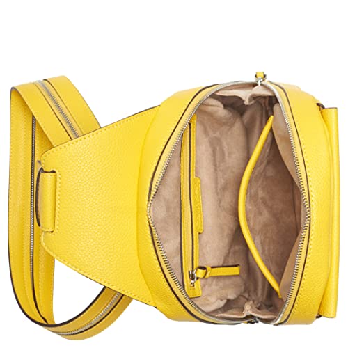 Image of Calvin Klein Women's Myra Backpack for Women - Vegan Leather Convertible Sling Backpack, 2 Pockets, Daffodil, One Size