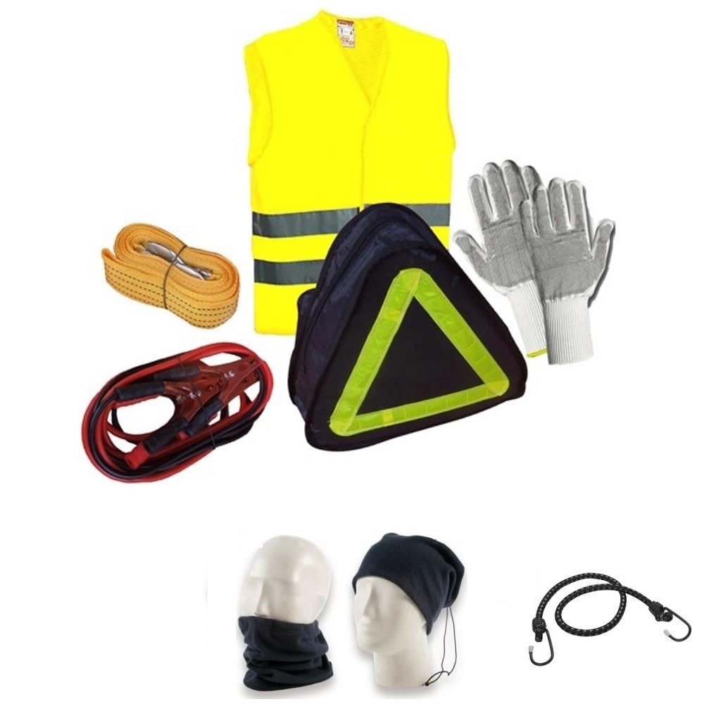 Kompatibel mit Land Rover Range Rover Sport 3.0 V6 S/C HSE Dynamic Notfall Kit Größe 1 Paar Handschuhe, 150 AMP Batteriekabel, 1 x 3 m langes Zugseil, 