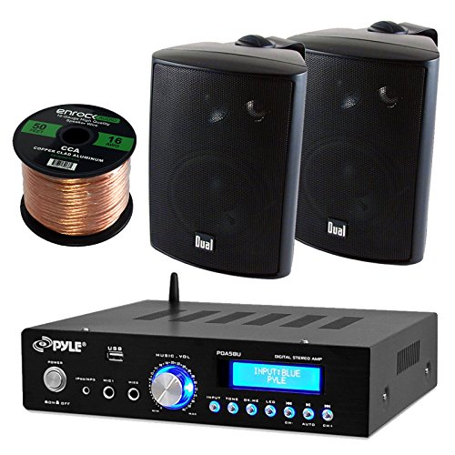 Pyle PDA5BU Amplifier Receiver Stereo, Bluetooth, AM/FM Radio, USB Flash Reader, Aux Input