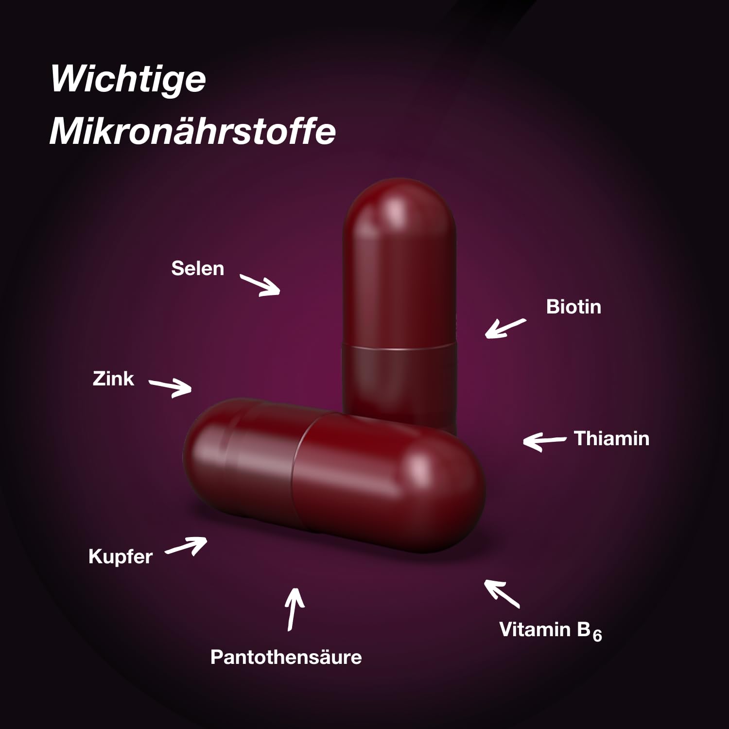 Orthomol Hair Intense - Mikronährstoffe für schönes Haar - mit Biotin, Kupfer und Zink, 90 pzas Porciones diarias