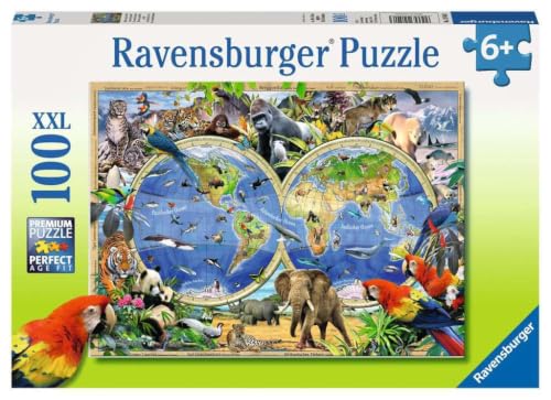 Ravensburger Puzzle Tierisch um die Welt - 100 XXL Teile Puzzle ab 6 Jahre – Ansicht 1