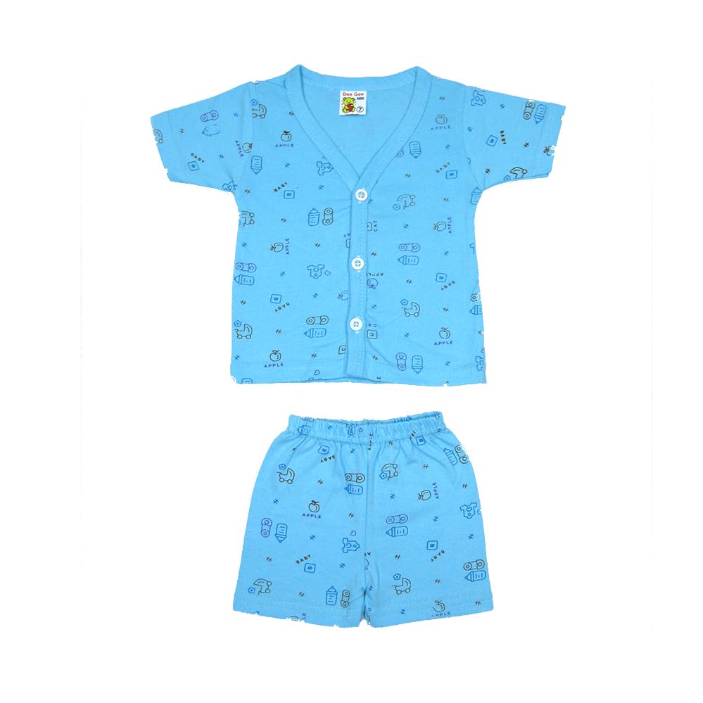 Image of New Born Baby Unisex Breathable Cotton Sleeveless Button Jhabla Dress | Boy & Girl Baby Clothe Size From 3 Months | Jabala Set for New Born | Pack Of 5 Combo