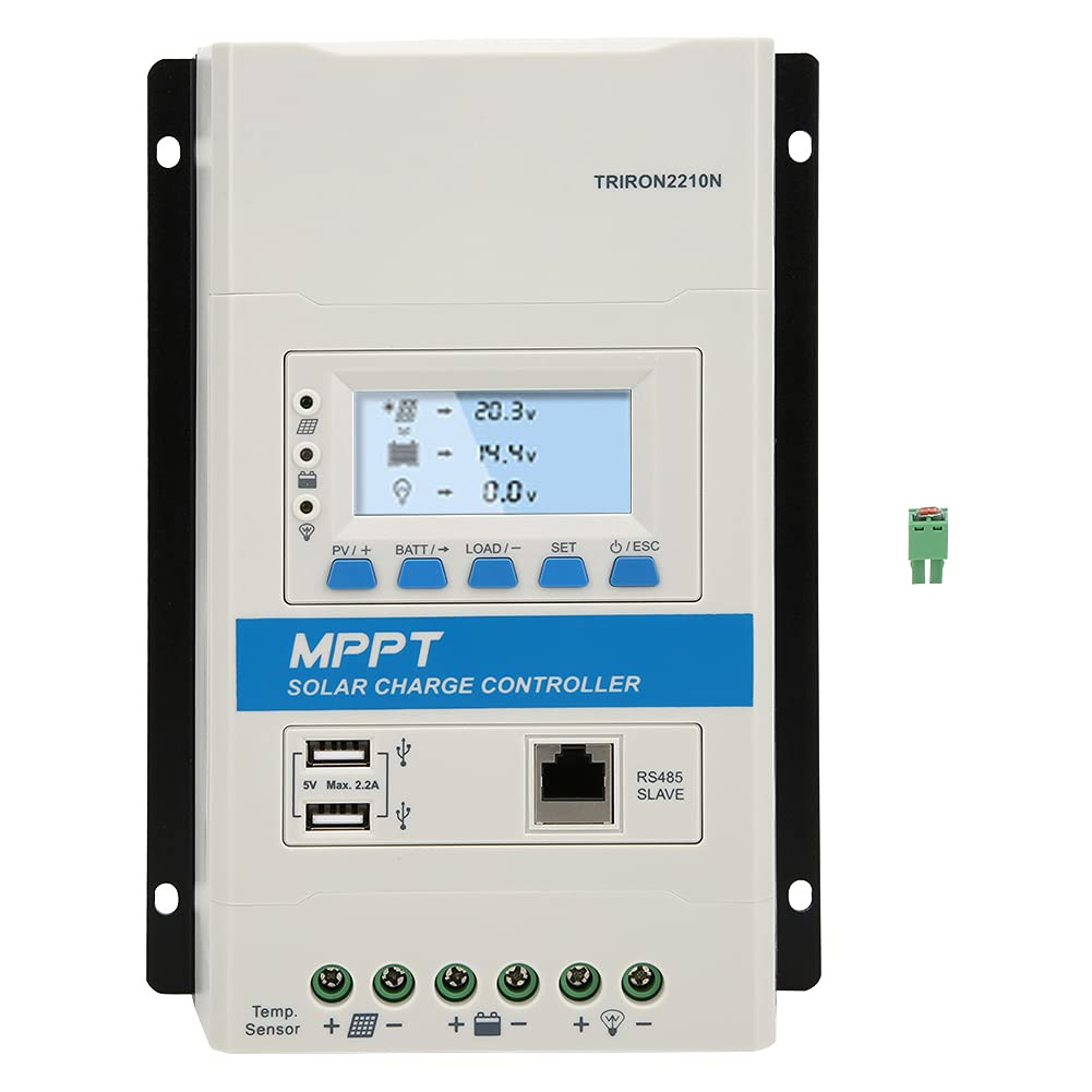 Fafeicy Contrôleur de Charge Solaire MPPT, Régulateur Solaire Négatif à
