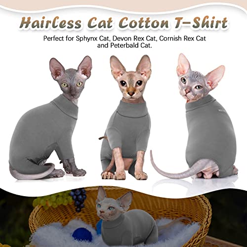Miniatura 4 de Hjyokuso Ropa Para Gatos Sphynx, Suéteres Suaves Y Transpirables Para Gatos Solo Para Gatos, Abrigo Para Gatos Con Cuatro Patas, Suéteres Cálidos Para Gatos,Camiseta Para Gatos,Pijama Para Gatos Para