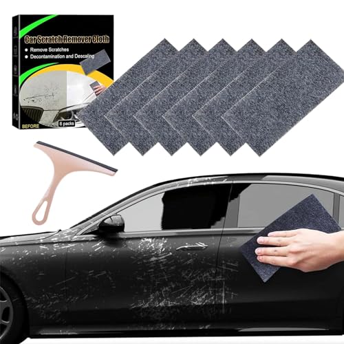 Nano Sparkle Tuch Auto Kratzer Original, Nano Sparkle Tuch, Nano Magic Tuch Car Scratch Remover für Reparatur von leichten Kratzfarben,Lackpflege (6PCS)