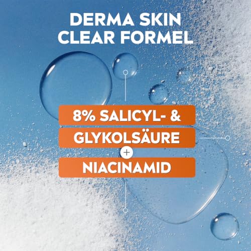NIVEA Derma Skin Clear Nacht Peeling Serum, Gesichtspflege für ein sichtbar verbessertes Hautbild, porenverfeinerndes Niacinamide Serum Peeling mit AHA & BHA (40 ml)