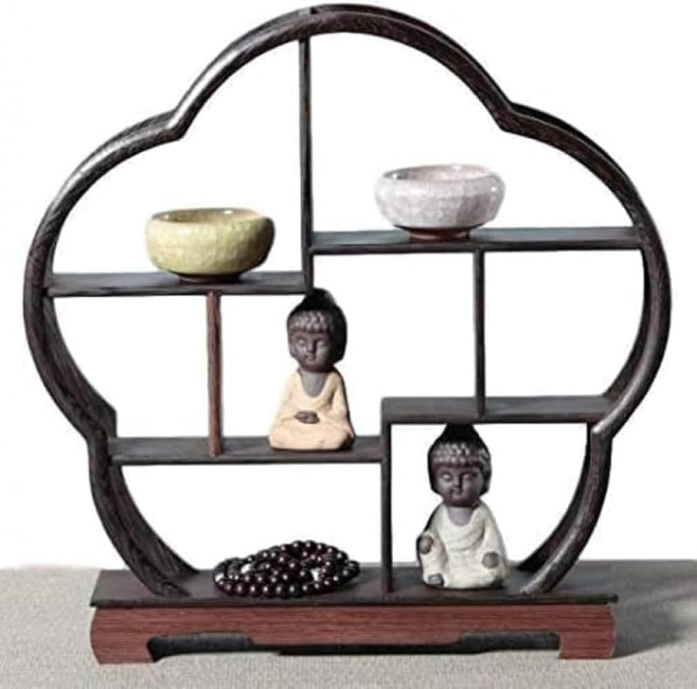 JuneSun装飾的中国製のディスプレイスタンド、香炉スタンド、花瓶、盆栽 (ラウンド) [並行輸入品]