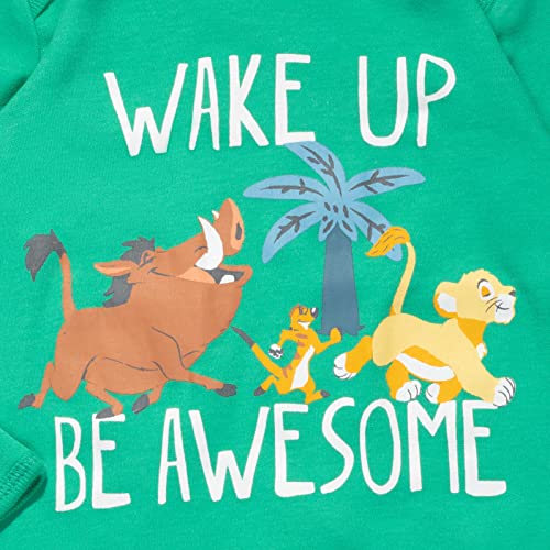 Disney Lion King Simba Newborn Baby Boys 3 Pack Long Sleeve Swaddle Sleeper Gown 0-6 Months Multicolored #TOP6