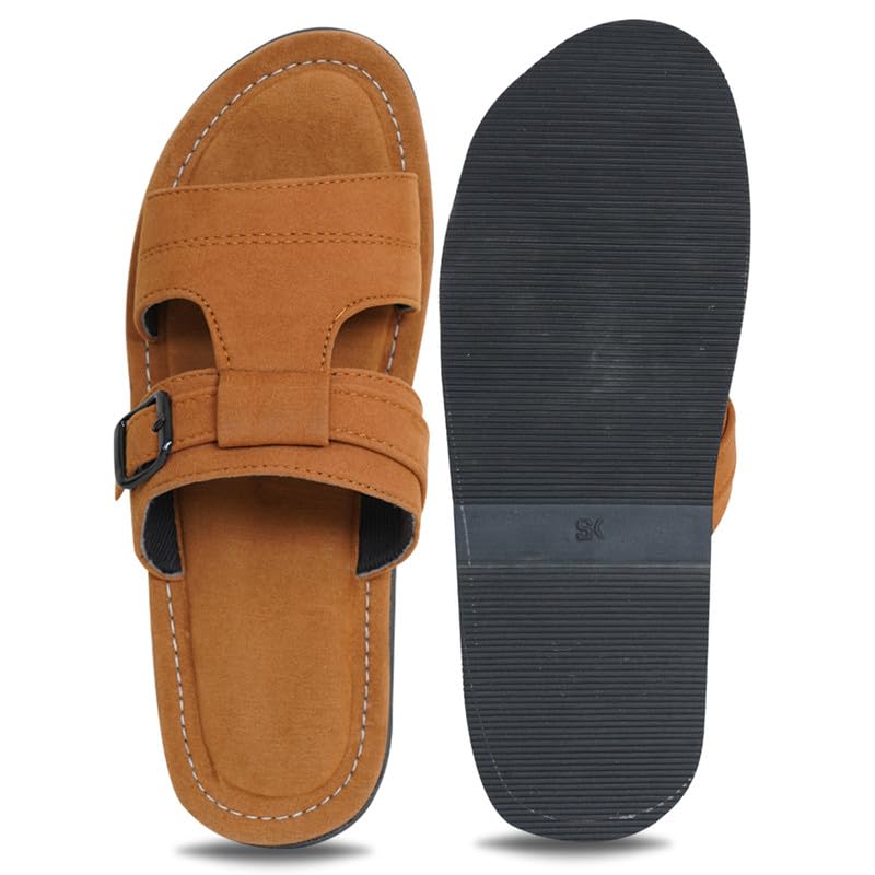 Image of DFR Sandals for Men, Daily Use Comfortable Ethnic Rajasthani Mens Slippers