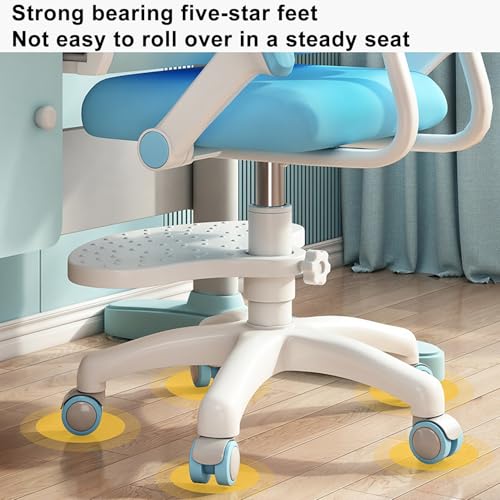 OSKOPWRC Silla de escritorio para niños, sillas de escritorio giratorias rosas con altura ajustable y soporte de respaldo doble, sillas de estudio para estudiantes para niñas y niños, silla ergonómica - imagen 6