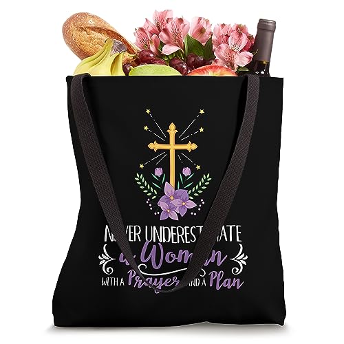 Bolso tote para mujer: «Never underestimate a Woman with a Prayer & a Plan» — Deaconess miniatura 4