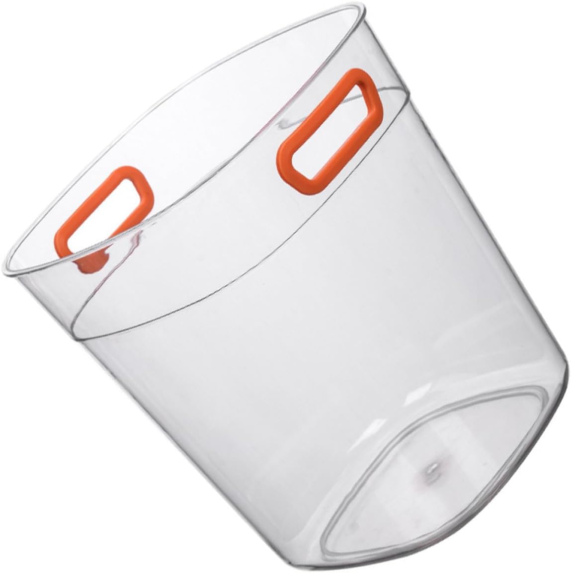 Milisten Ice Bucket Medium with Silicone Handle, Handheld Reusable Ice Container for Outdoor Picnic, Home Bar Beverage Cooler for Wine and Beer