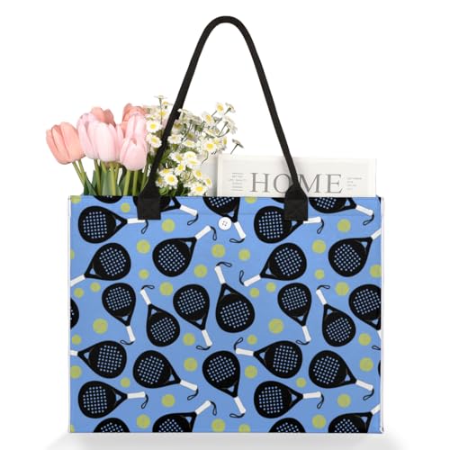 Tennis Racket Pattern Tote Bag for Women Large Beach Bag Reusable Tote Bags for Work Travel Beach Shopping3
